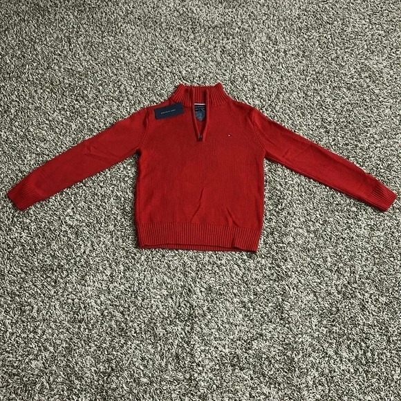 Tommy Hilfiger Red Boys Sweater - Picture 4 of 8